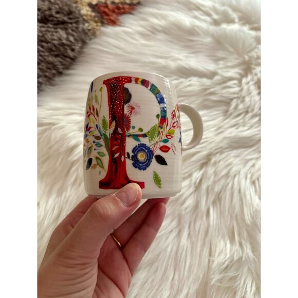 Anthropologie Petal Palette “P” Mug by Starla M. Halfmann - Picture 1 of 7